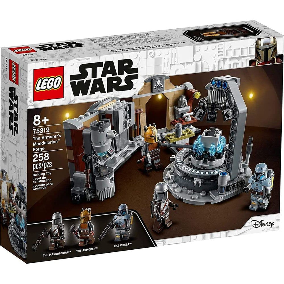 LEGO The Armorer's Mandalorian Forge entrance with Mudhorn logo for immersive play