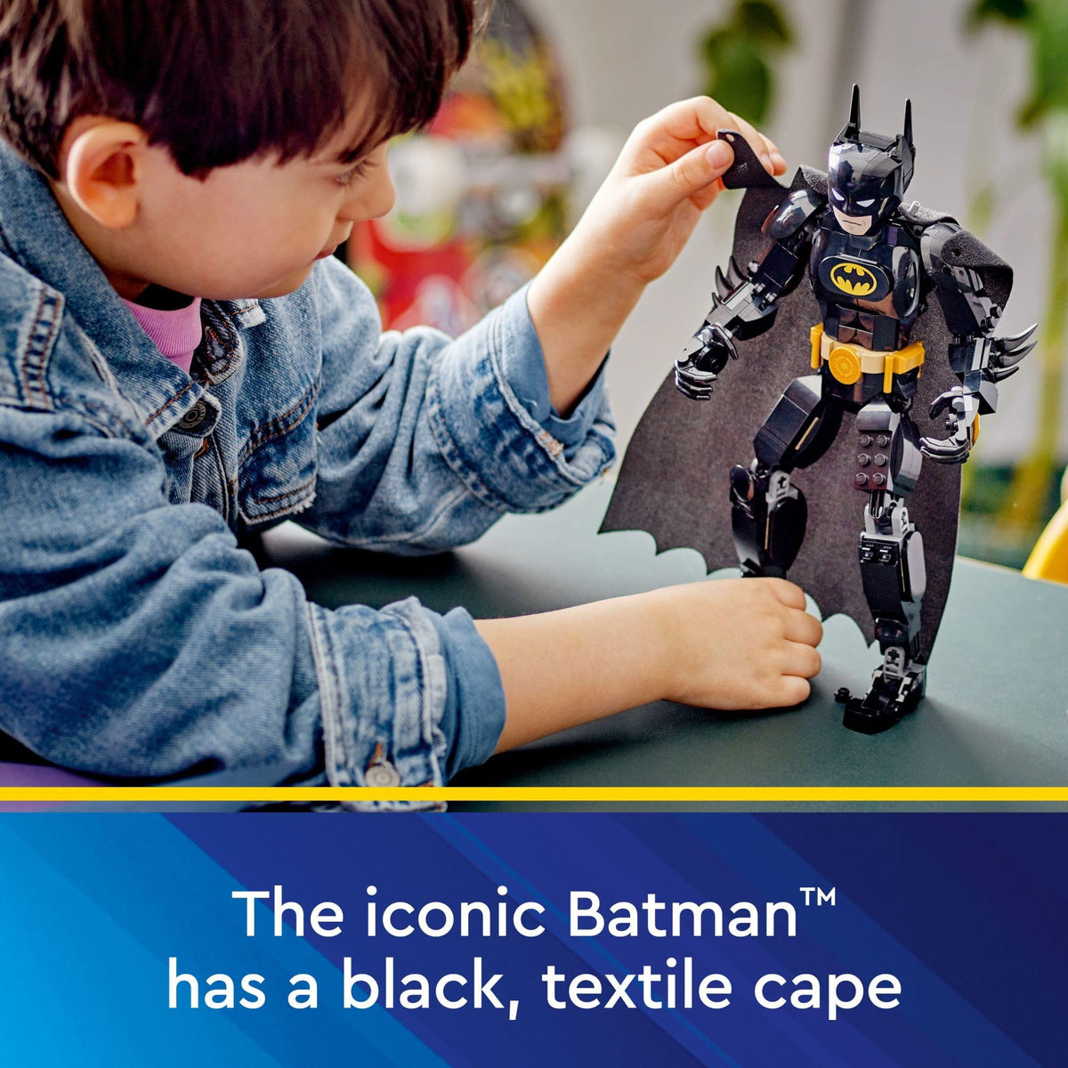 LEGO Batman action figure with multi-joint articulation for pose variety