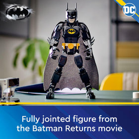 LEGO Batman figure with textile cape ideal for display and storytelling