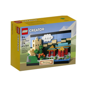 LEGO Beijing postcard assembly, ready for display and imaginative travel storytelling.
