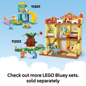 LEGO Bluey cooler, ice cream, sunscreen set for sunny play.