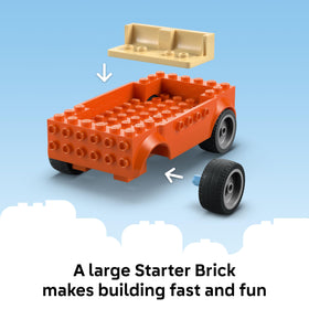 LEGO Bluey sandcastle play with mermaid-tail dress-up for creative narratives.