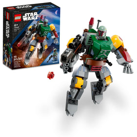 LEGO Boba Fett Mech front view highlights play and display potential