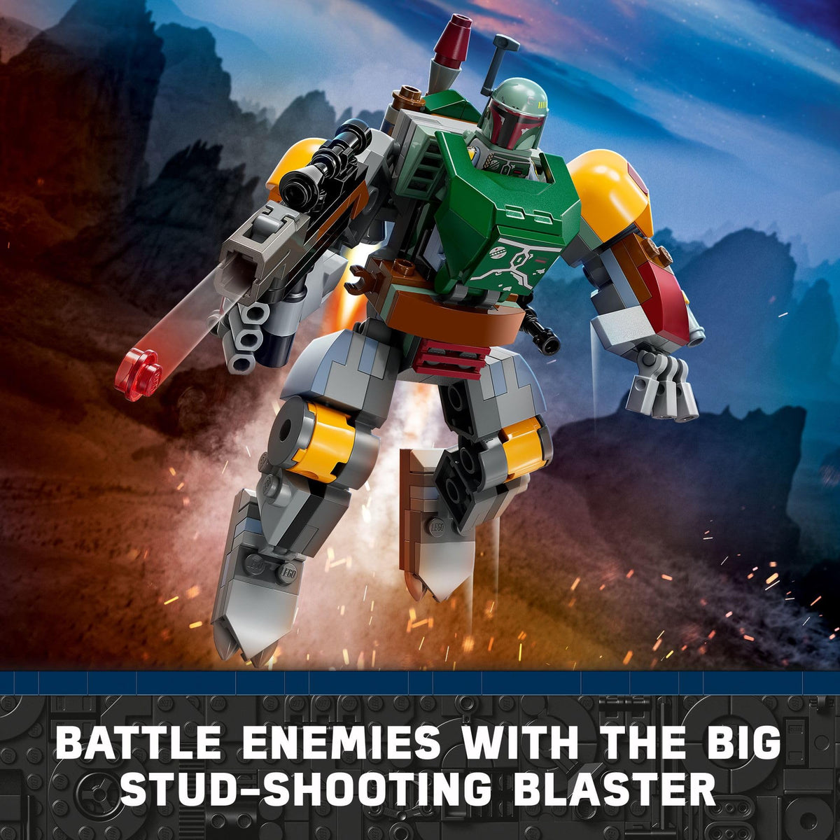 LEGO Boba Fett Mech jetpack flick shooter adds action-ready features