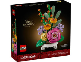 LEGO Botanicals Mixed Flowerpot closeup of petals and blooms for refined display