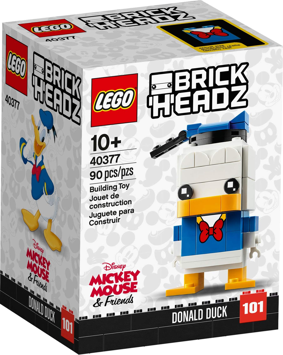LEGO Brick Headz Donald Duck figure, ideal for display and imaginative play