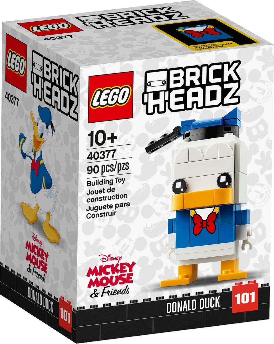 LEGO Brick Headz Donald Duck figure, ideal for display and imaginative play