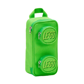 LEGO Brick Pouch Green front view showing compact design for school or office use