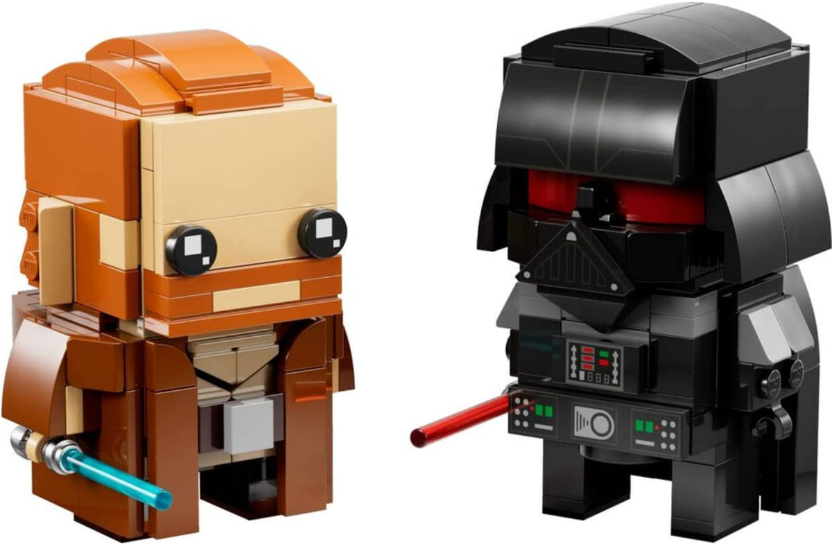 LEGO BrickHeadz Obi-Wan Kenobi and Darth Vader display figures for Star Wars fans, ideal shelf display and collectability
