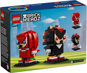 LEGO BrickHeadz display baseplate showcasing the Sonic duo