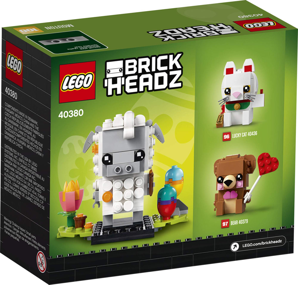 LEGO BrickHeadz Easter Sheep with two eggs and tulip, a sweet keepsake.