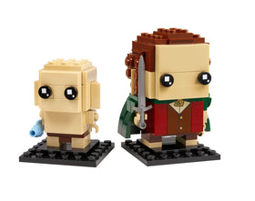 LEGO BrickHeadz Frodo and Gollum paired on display