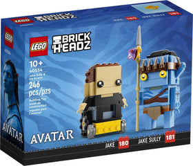 Lego BrickHeadz Jake Sully Avatar front view, ideal for display and collection.