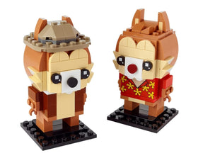 LEGO Chip and Dale BrickHeadz figure front view showcasing iconic outfits.