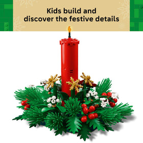 LEGO Christmas Table Decoration golden stars add sparkling accents for celebrations