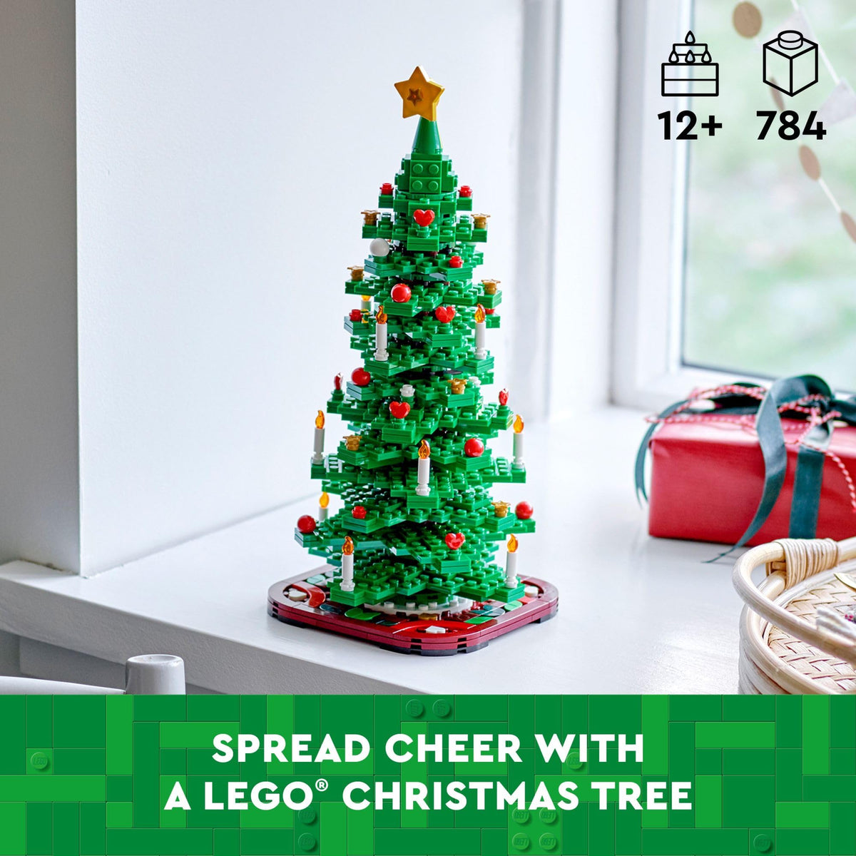 LEGO Christmas Tree decorations showcase colorful ornaments for imaginative play.