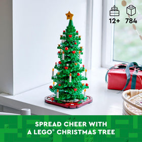 LEGO Christmas Tree decorations showcase colorful ornaments for imaginative play.