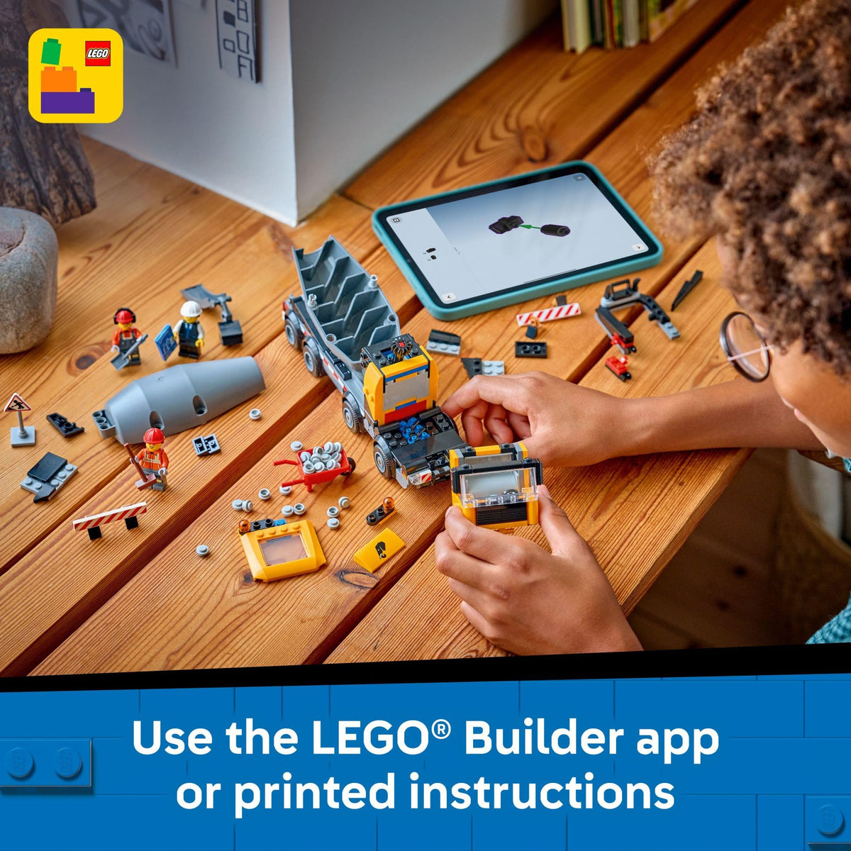 371-piece LEGO City set supports bigger building adventures.
