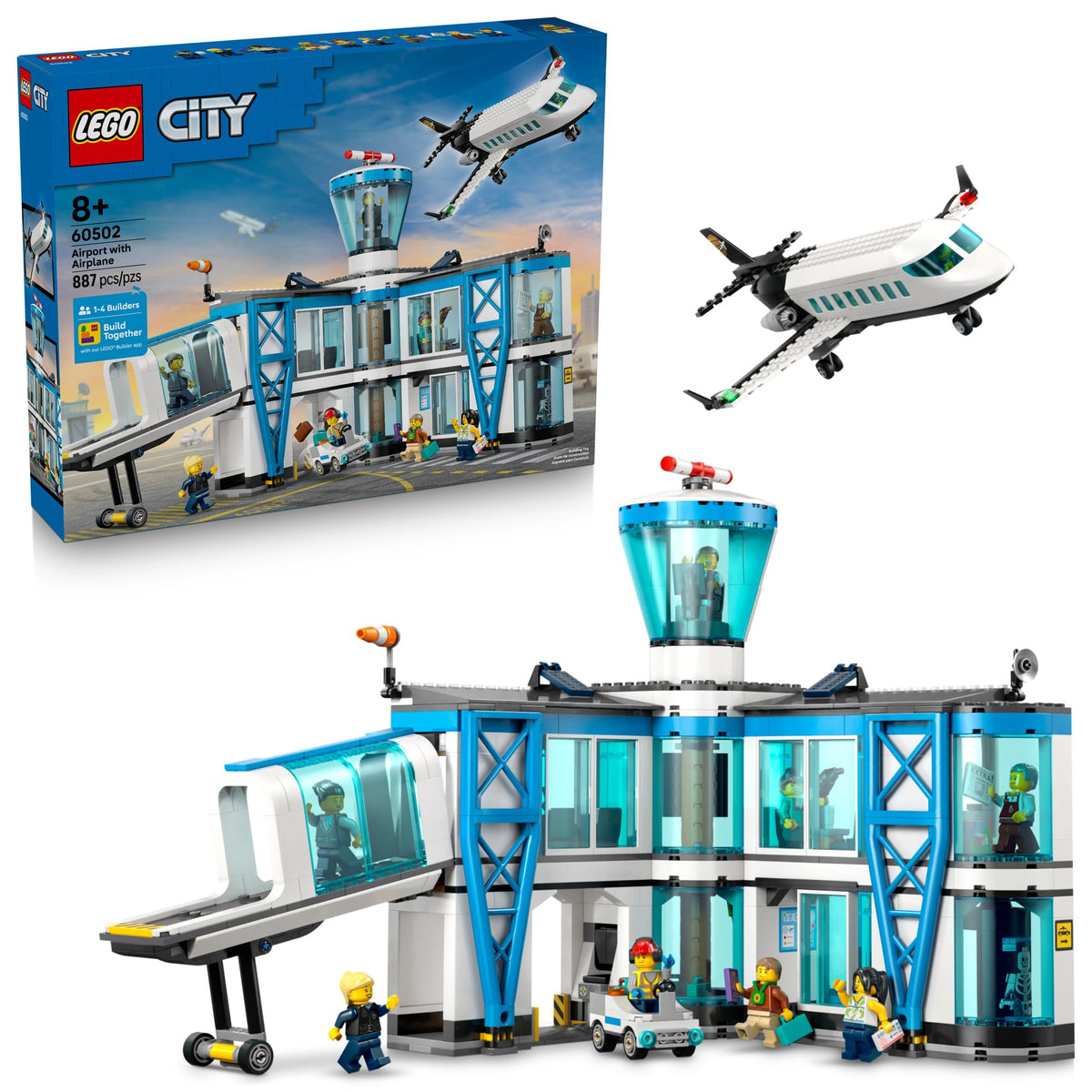 LEGO City Airport airplane takeoff scene promotes imaginative play and storytelling
