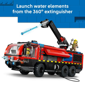 LEGO City Airport Fire Truck 60499 removable engine for repairs.