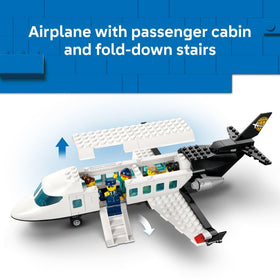 LEGO City Airport fold-down stairs enabling realistic aircraft access