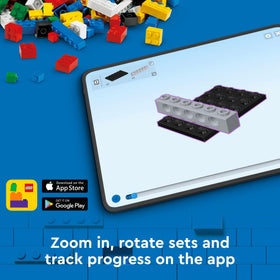 LEGO City Builder app view helps kids explore models from multiple angles.