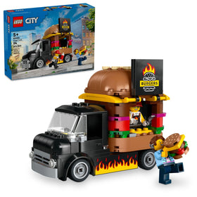 LEGO City Burger Truck van ready for pretend food service.