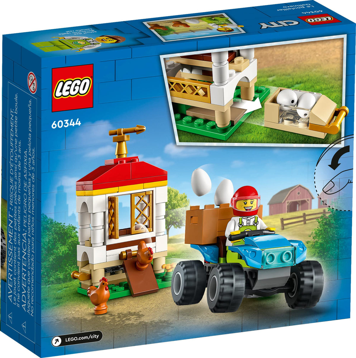 LEGO City chickens and eggs enrich stories and daily farm life.