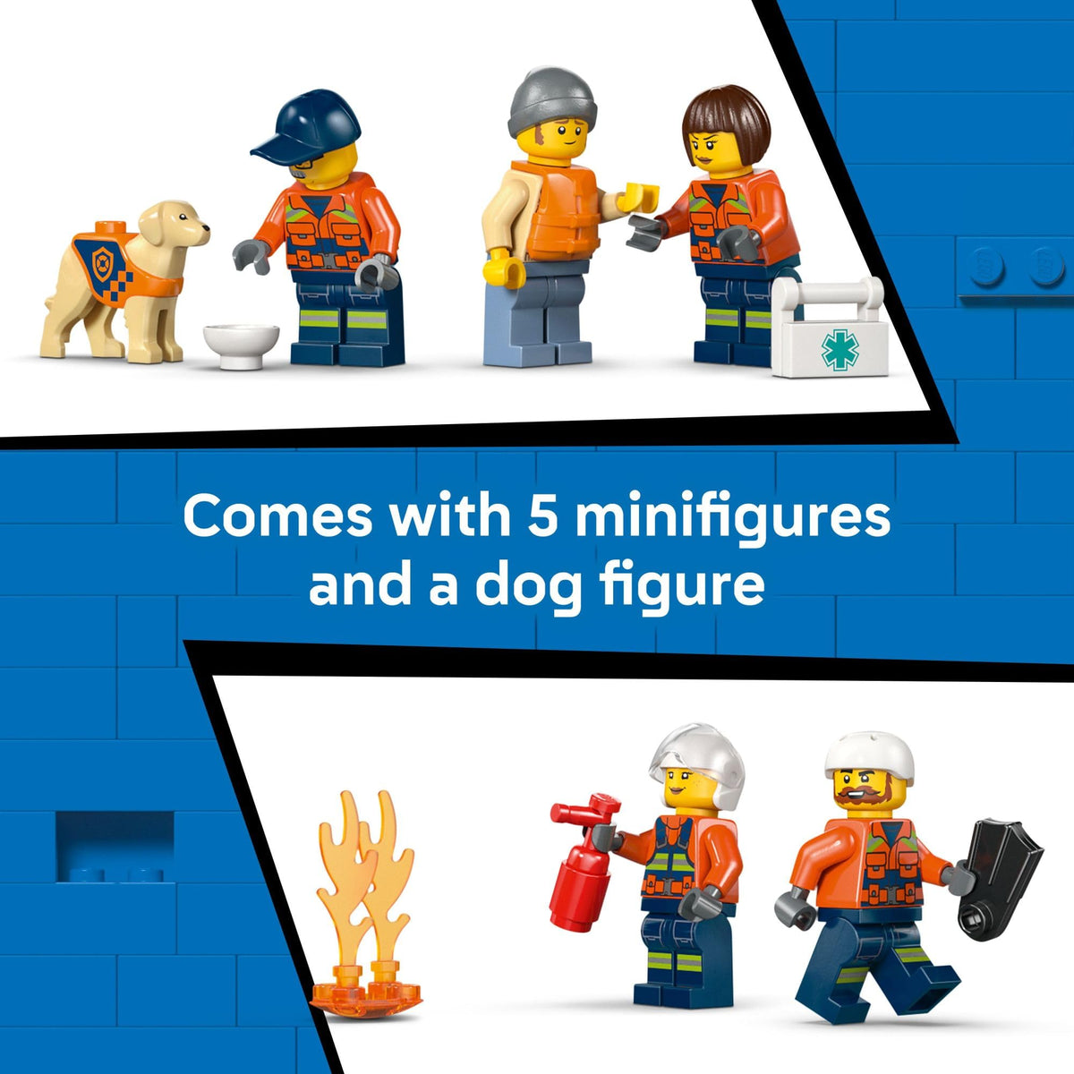 LEGO City Coast Guard Dog Figure joining the team for loyal coastal adventures.