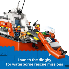LEGO City Coast Guard Helipad Interior detailing the control bridge and crew quarters.