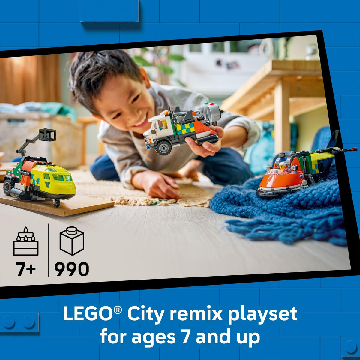 LEGO City coast guard hovercraft ready for imaginative rescue play