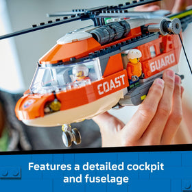 LEGO City Coast Guard minifigures pilot and crew for rescue missions.