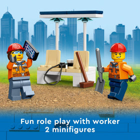 LEGO City Construction Digger assembled dimensions help planning play space.