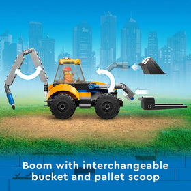 LEGO City Construction Digger pneumatic drill adds authentic construction action for kids.