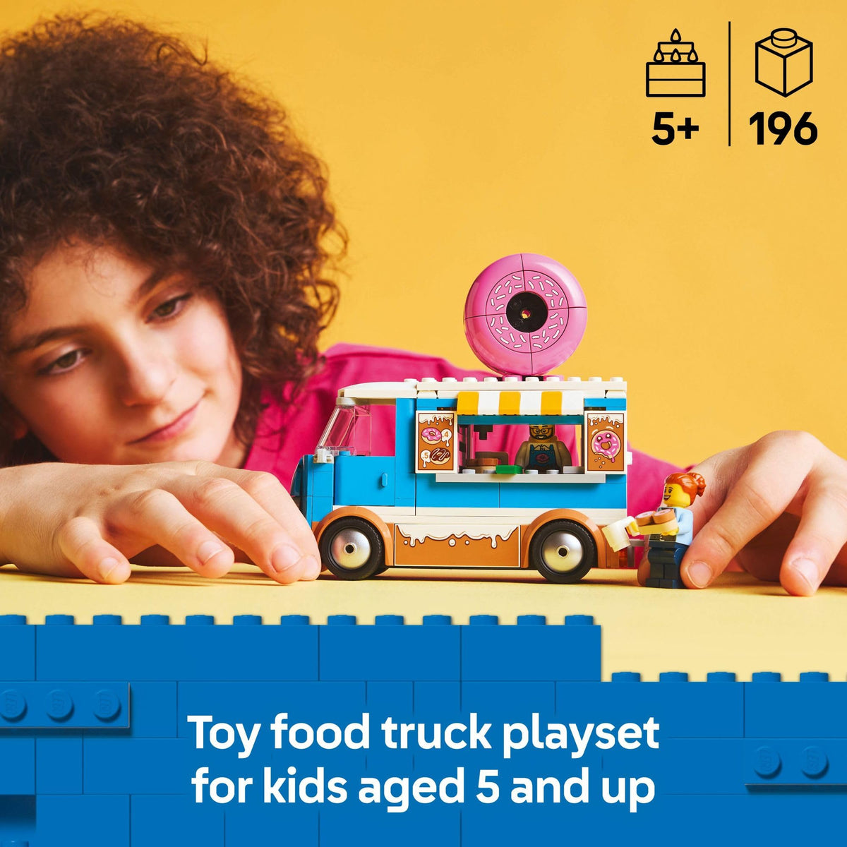 LEGO City Donut Truck detachable kiosk offering versatile play scenarios.