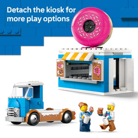 LEGO City Donut Truck donut-sign and donuts to enhance visual storytelling.