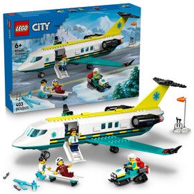 LEGO City Emergency Air Ambulance airplane front view ready for rescue play