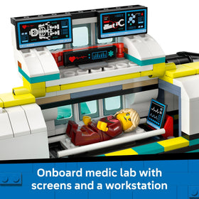 LEGO City Emergency Air Ambulance snow scooter included for mountain rescues