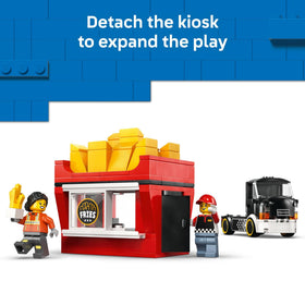 LEGO City Fries Food Truck detachable kiosk enhances pretend food service scenes