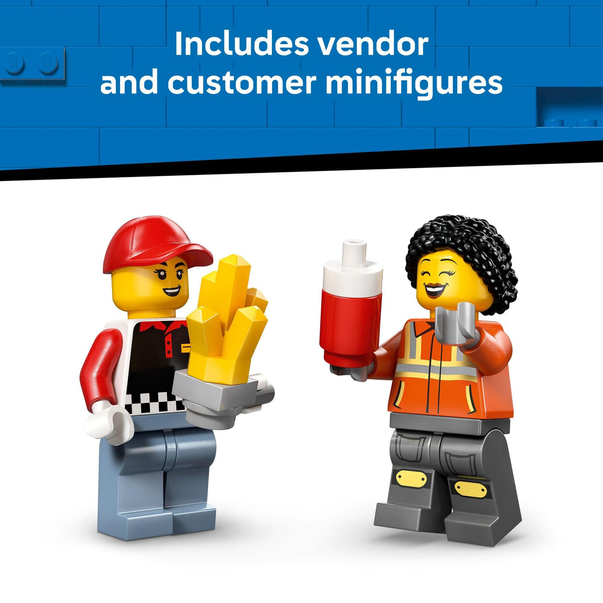 LEGO City Fries Food Truck ketchup bottle boosts realistic order stations
