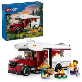 LEGO City Holiday Adventure Camper Van interior with kitchen and bunks for cozy storytelling.