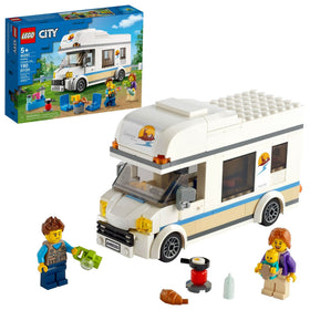 LEGO City Holiday Camper Van exterior view for portable family adventures.
