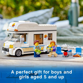 LEGO City Holiday Camper Van dining table and cups support picnic role-play.