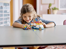 LEGO City Ice Cream Van interior with wide doors for easy role-play.