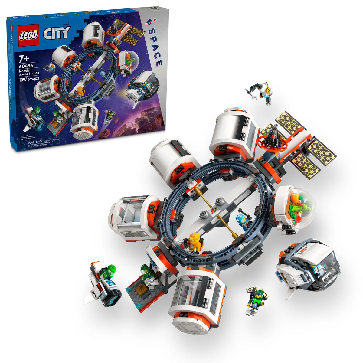 LEGO City Modular Space Station docking anchors for realistic docking play and flexible layouts.