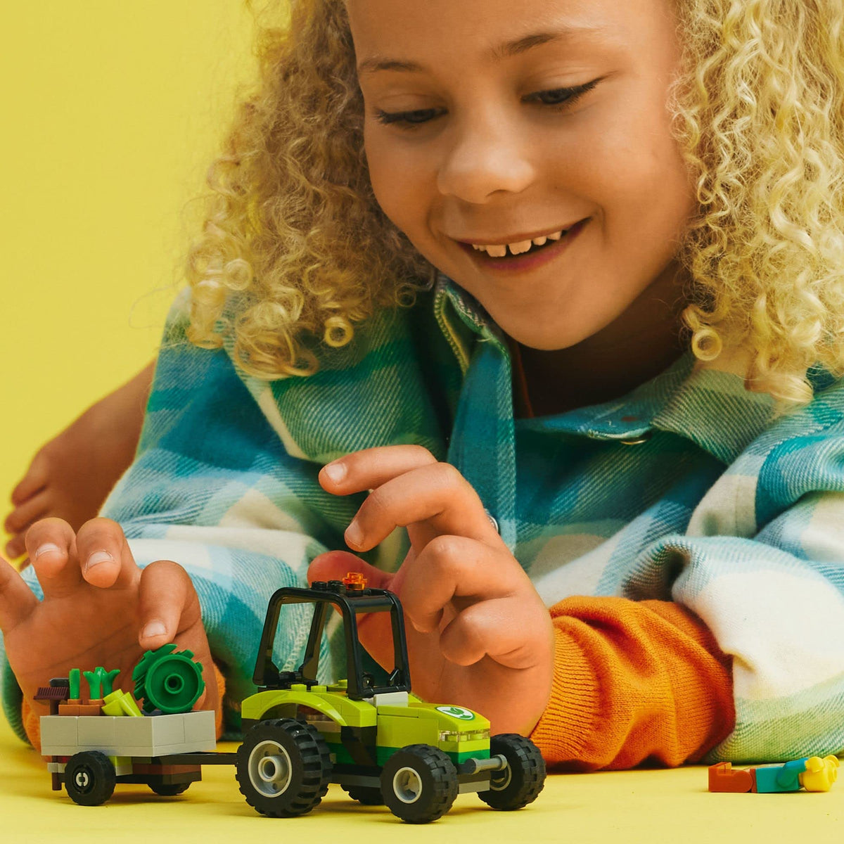 LEGO City Park Tractor 60390 tree and saplings for gardening adventures