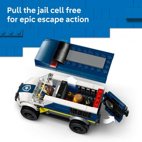 LEGO City Police Prisoner Transport Van cab interior detail for building