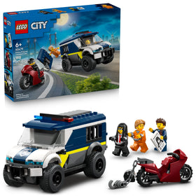 LEGO City Police Prisoner Transport Van front view for action-packed play