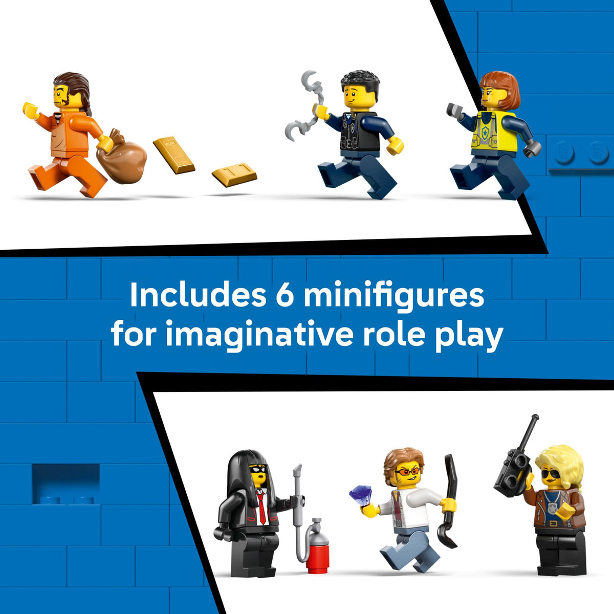 LEGO City Police Train Heist oval track supports smooth train operation