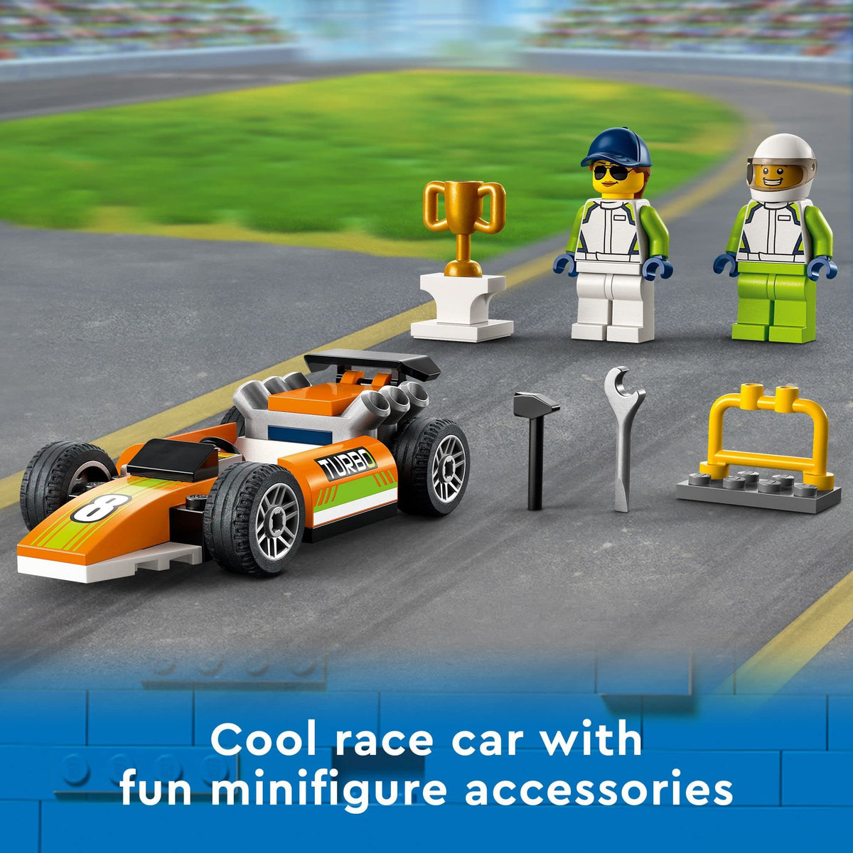 LEGO City Race Car 60322 starter brick guide for quick setup